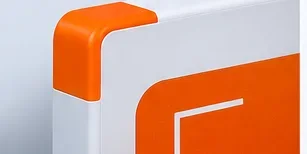 Corner bumpers on a CarbonCase panel holder